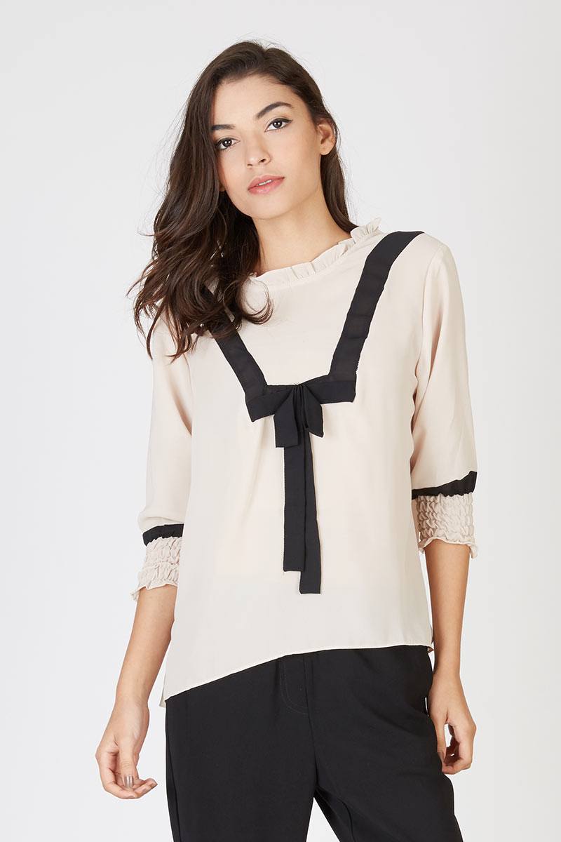 Dempsey Blouse In Creme