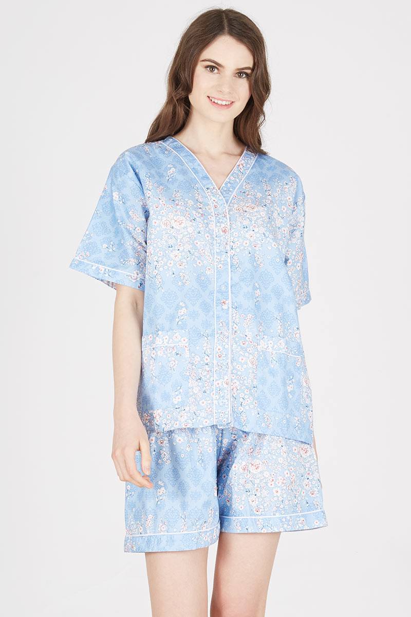 Yemima Short Pajamas In Blue