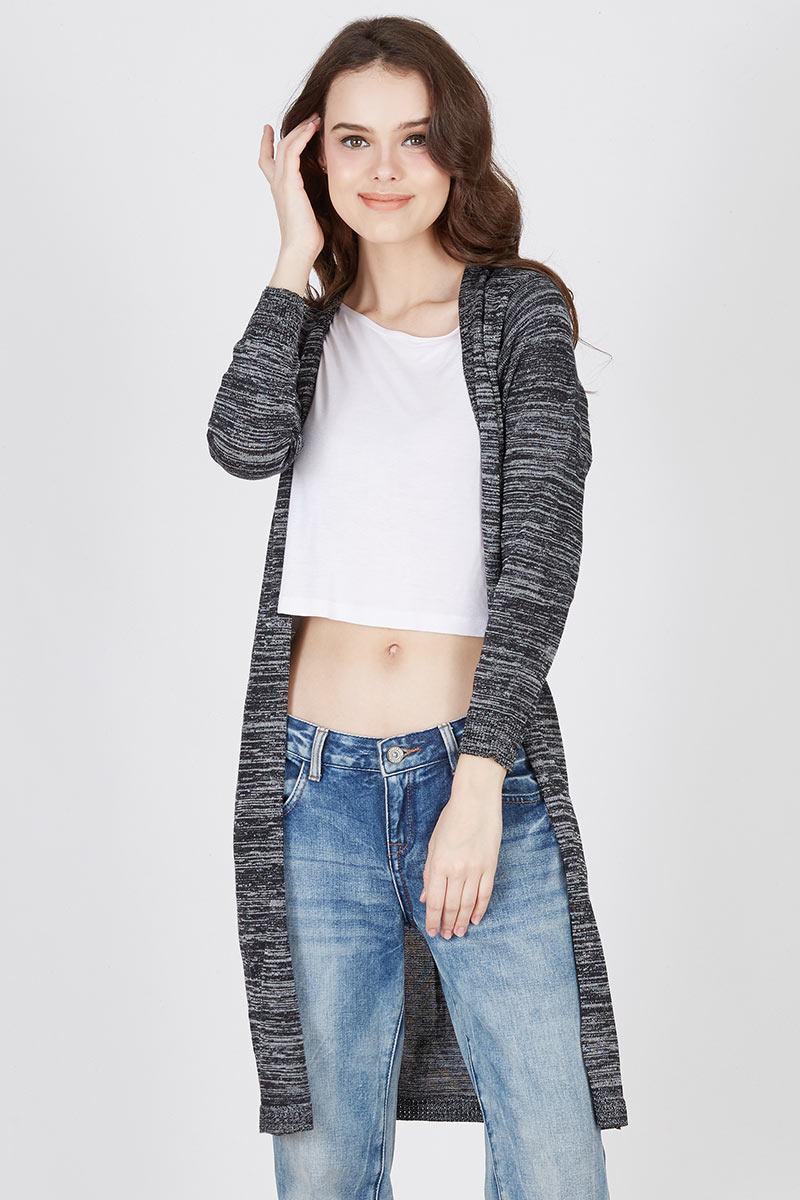 Charissa Knit Long Outer Black