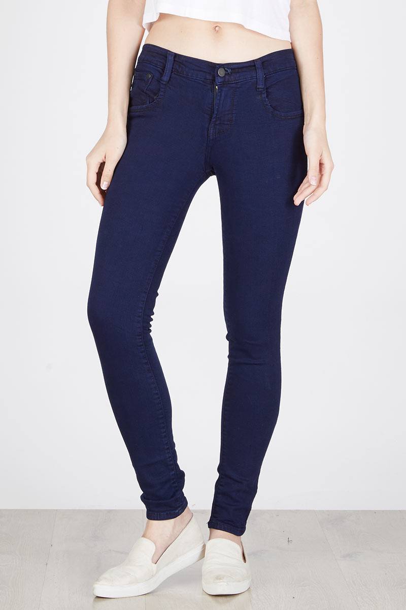 Dahlia Ladies Soft Jeans Fit Navy Stretch