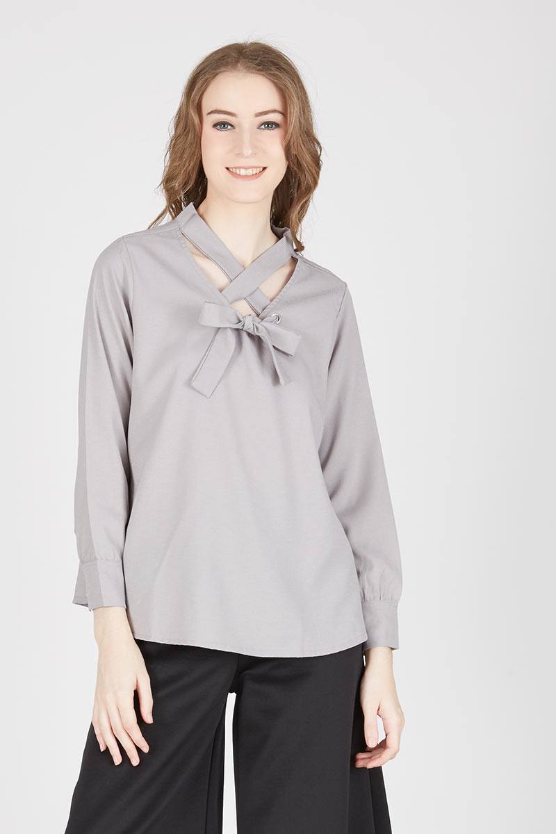 Pollie Blouse in Grey