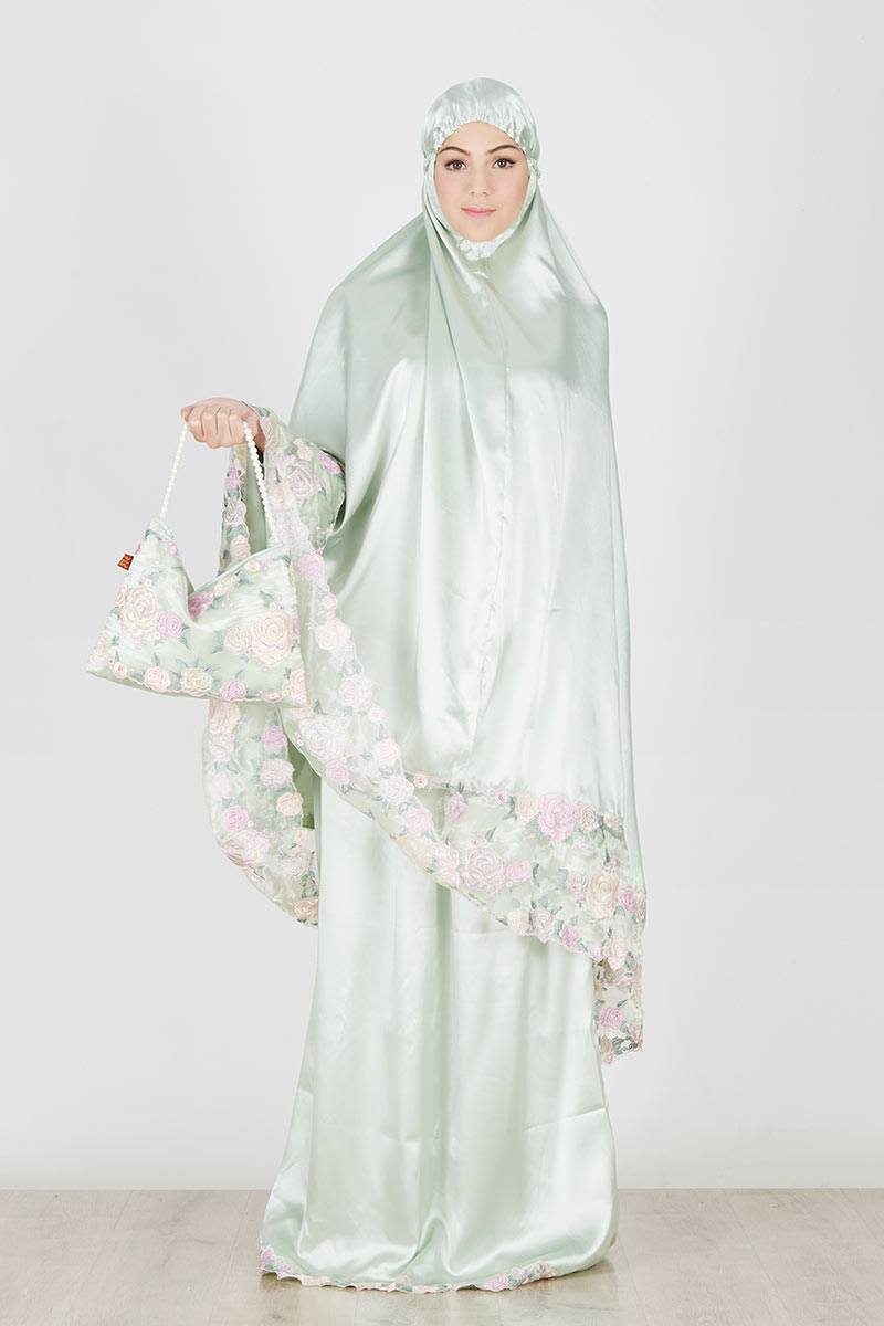 Mukena Khadeejah for Hijabenka Limited Edition Zahra Series Graceful Mint