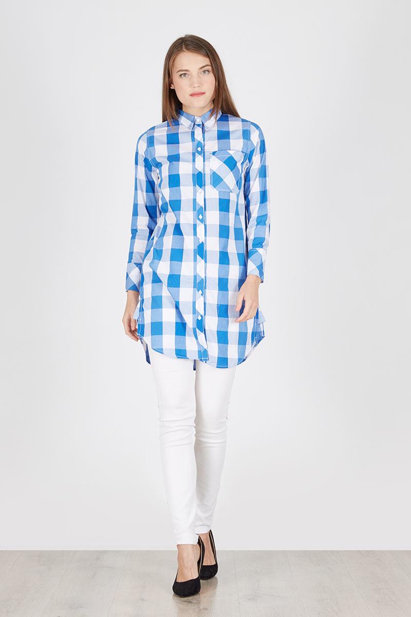 AMORA BLUE Modern Basic Long Shirt 329881 007 04