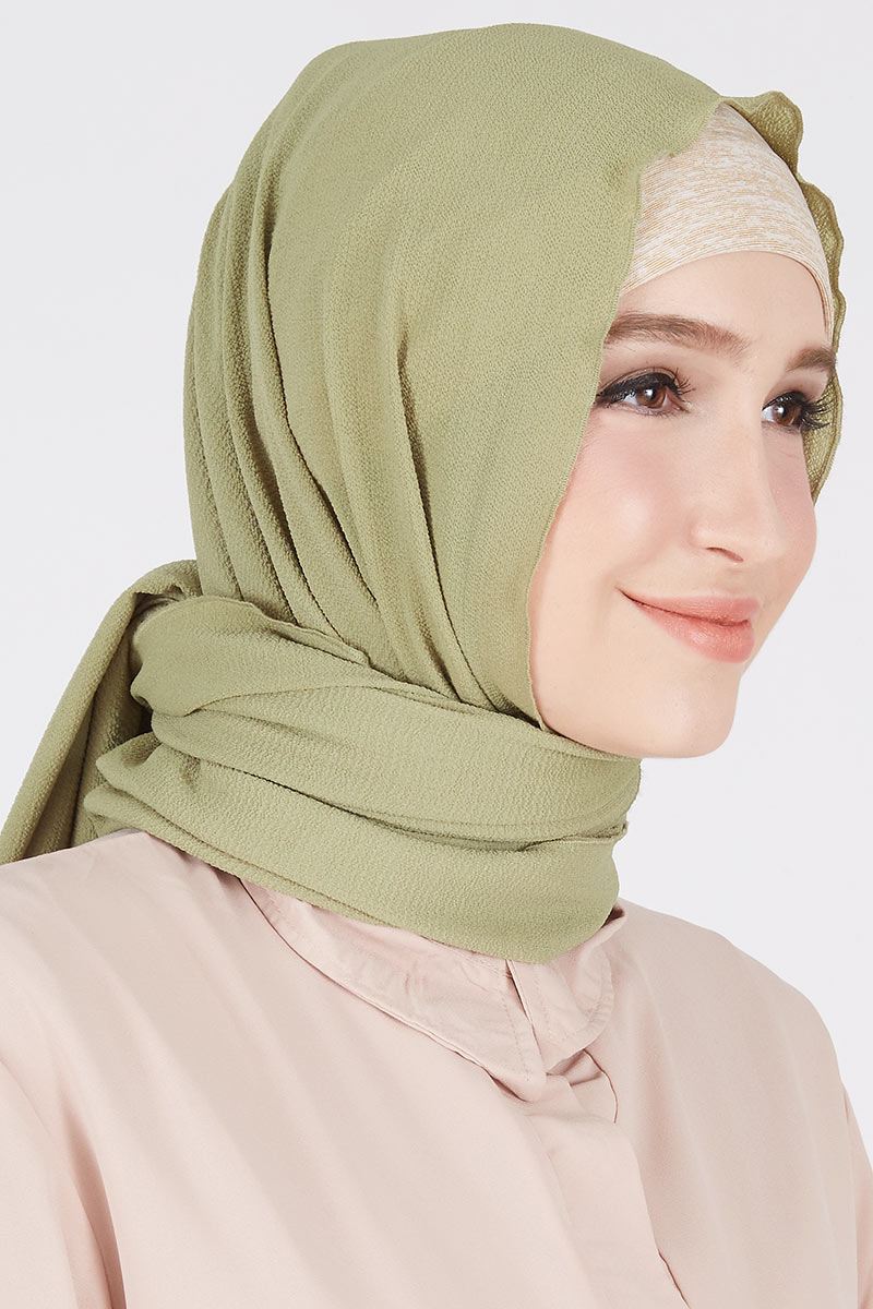 Edona Pashmina Plain Olive