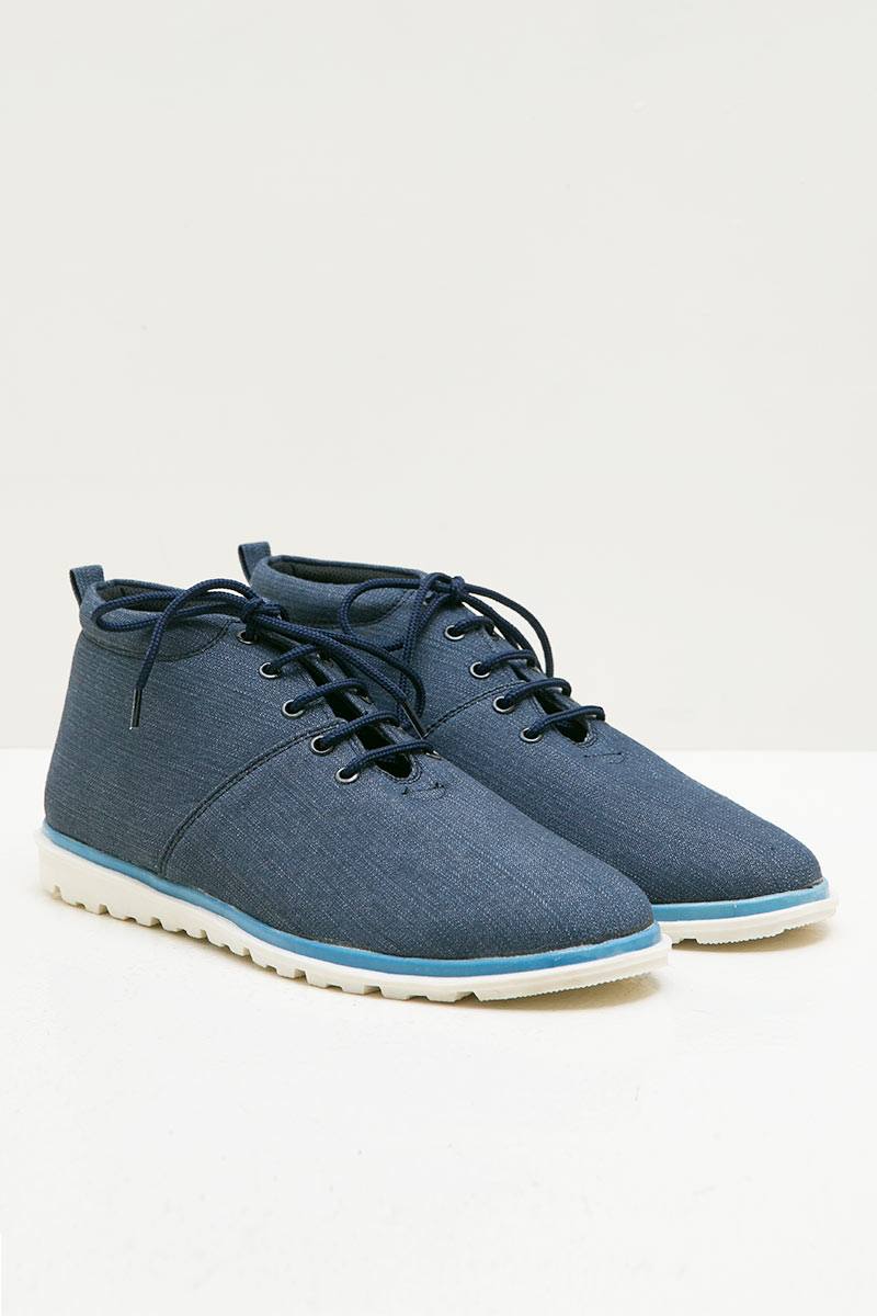 Men Boots 1042 Leather Navy
