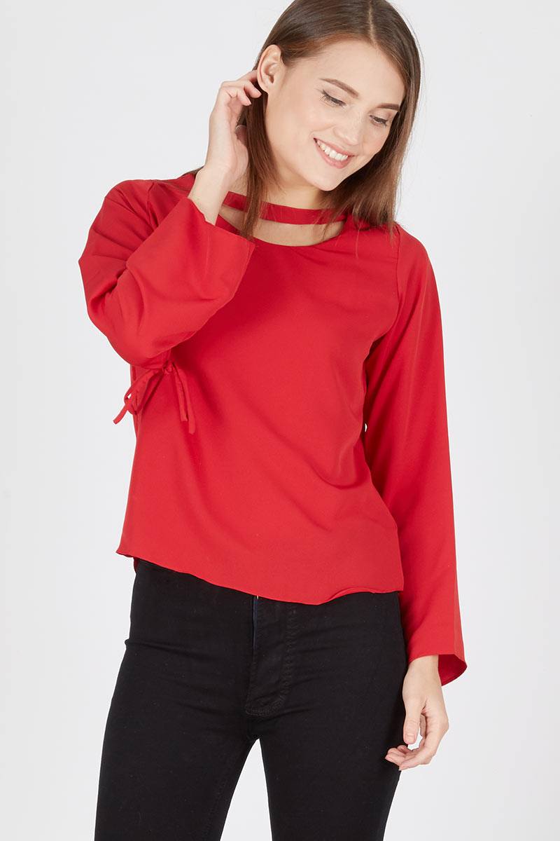 Morina Blouse in Red