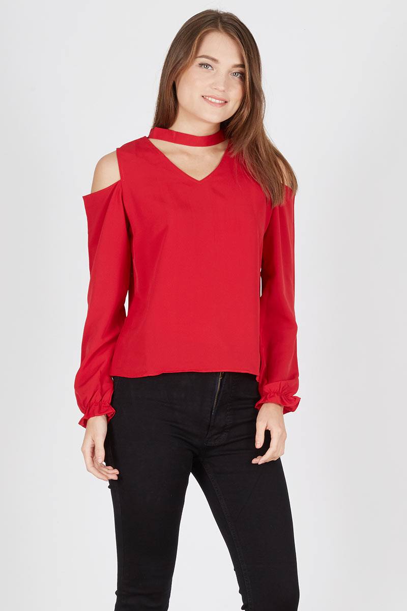 Natio Blouse in Red