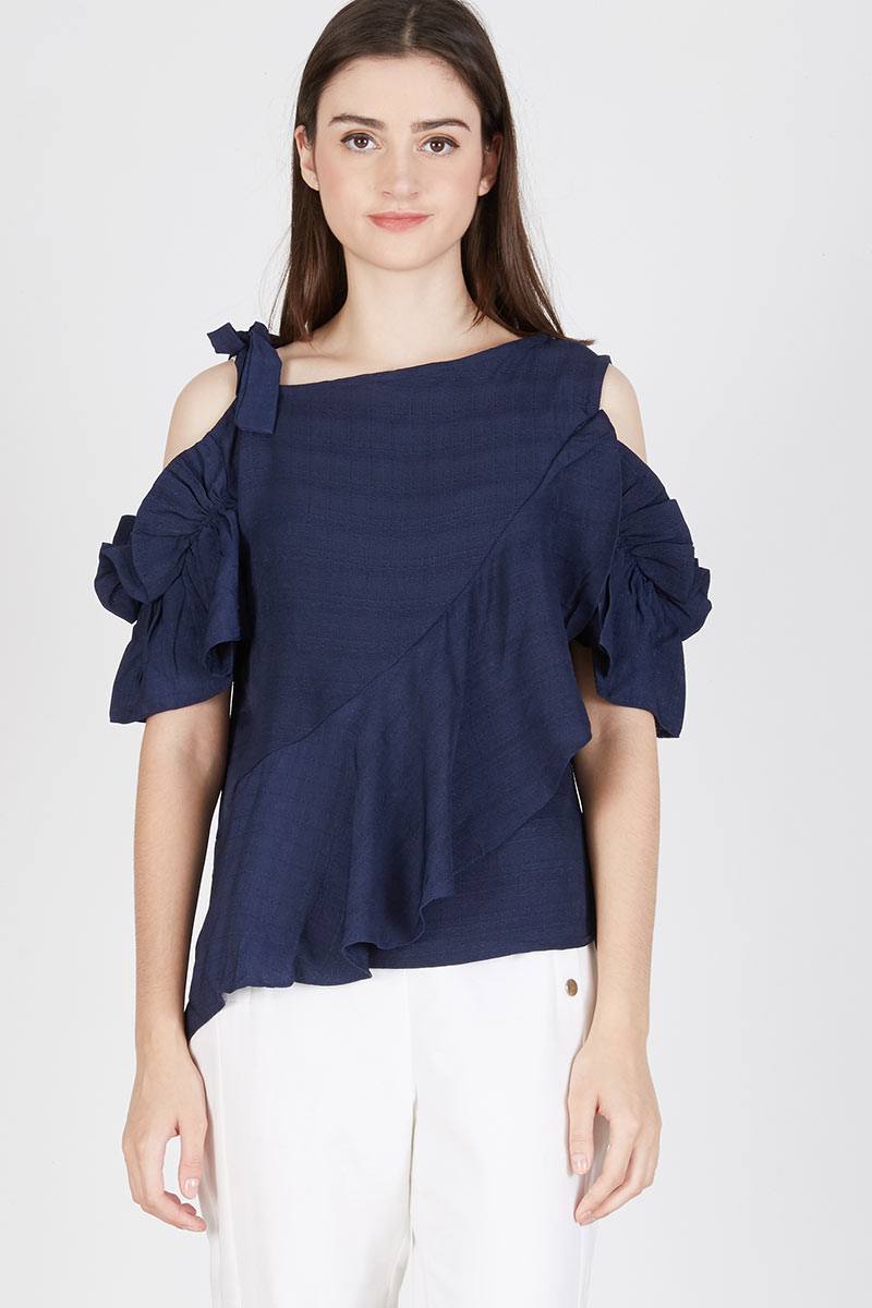 Astina Blouse in Navy