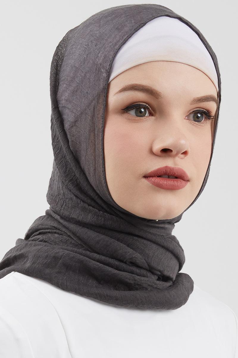 Dara Pashmina Plain Dark Grey