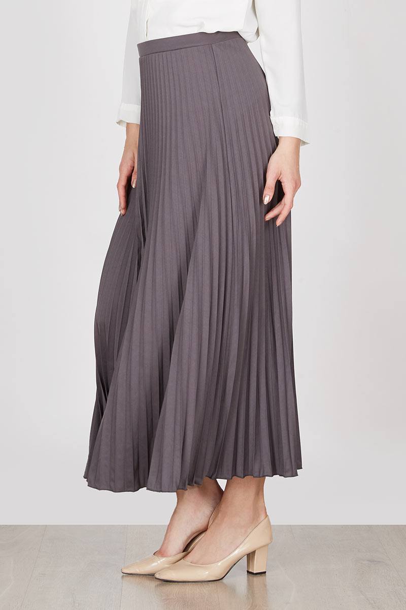 Long Skirt Plisque Amy Grey