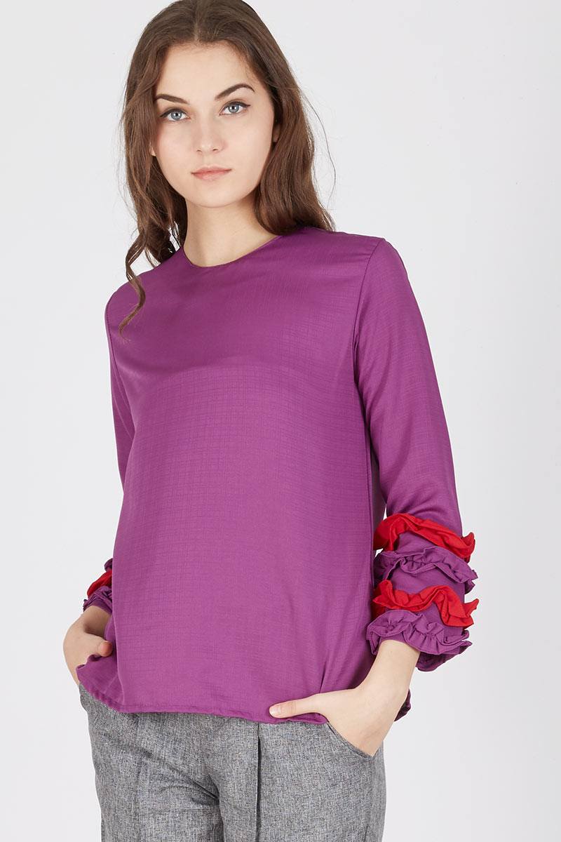aromana blouse in purple