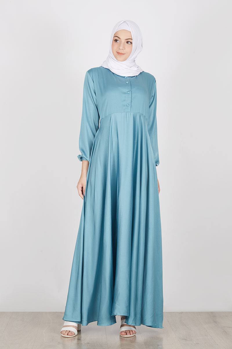 Qameella Basic Dress - Ocean Blue