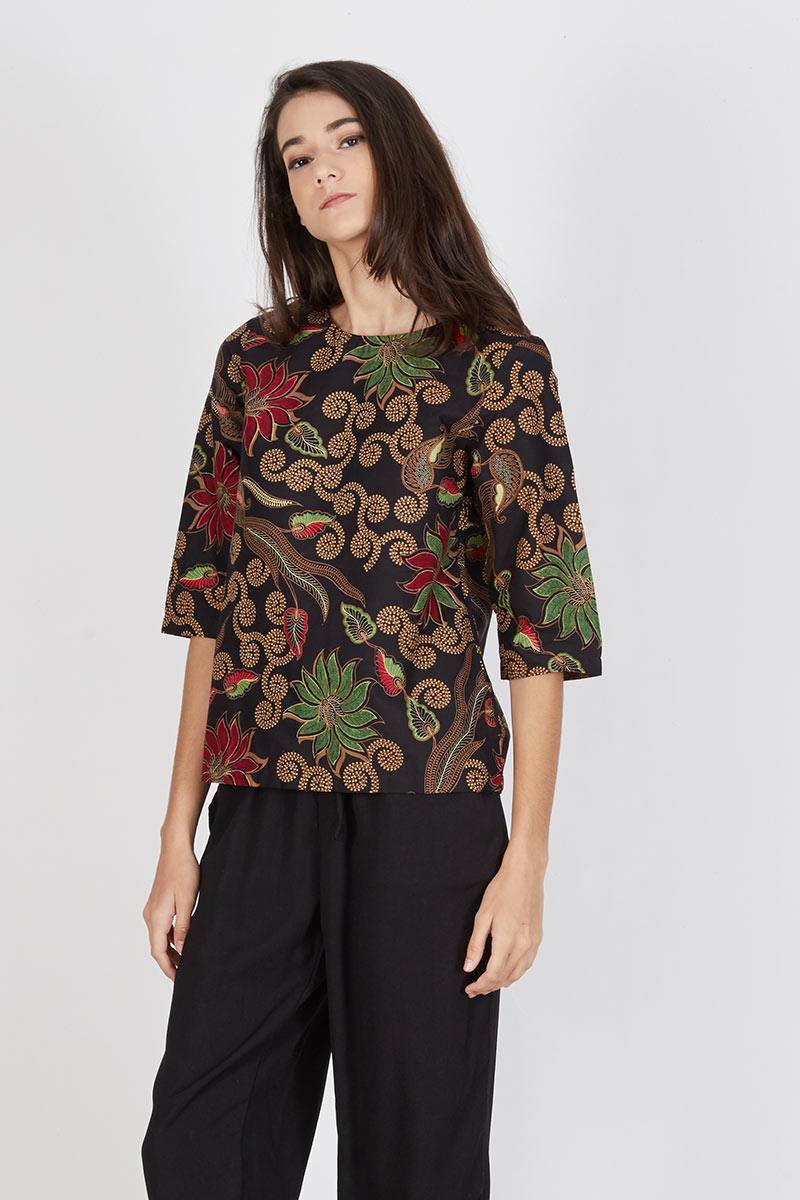 Midway Sleeve Top Oscuro