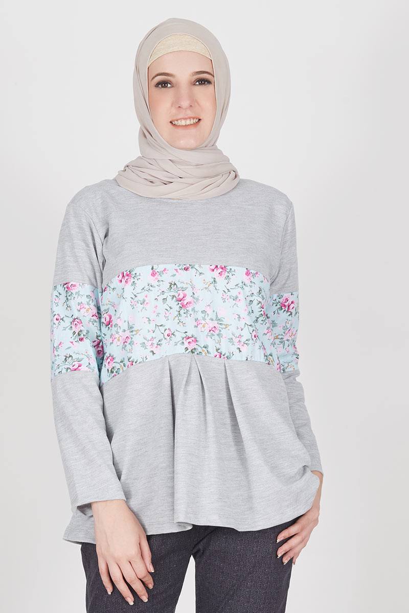 Talita Tops Comby Flowery Grey