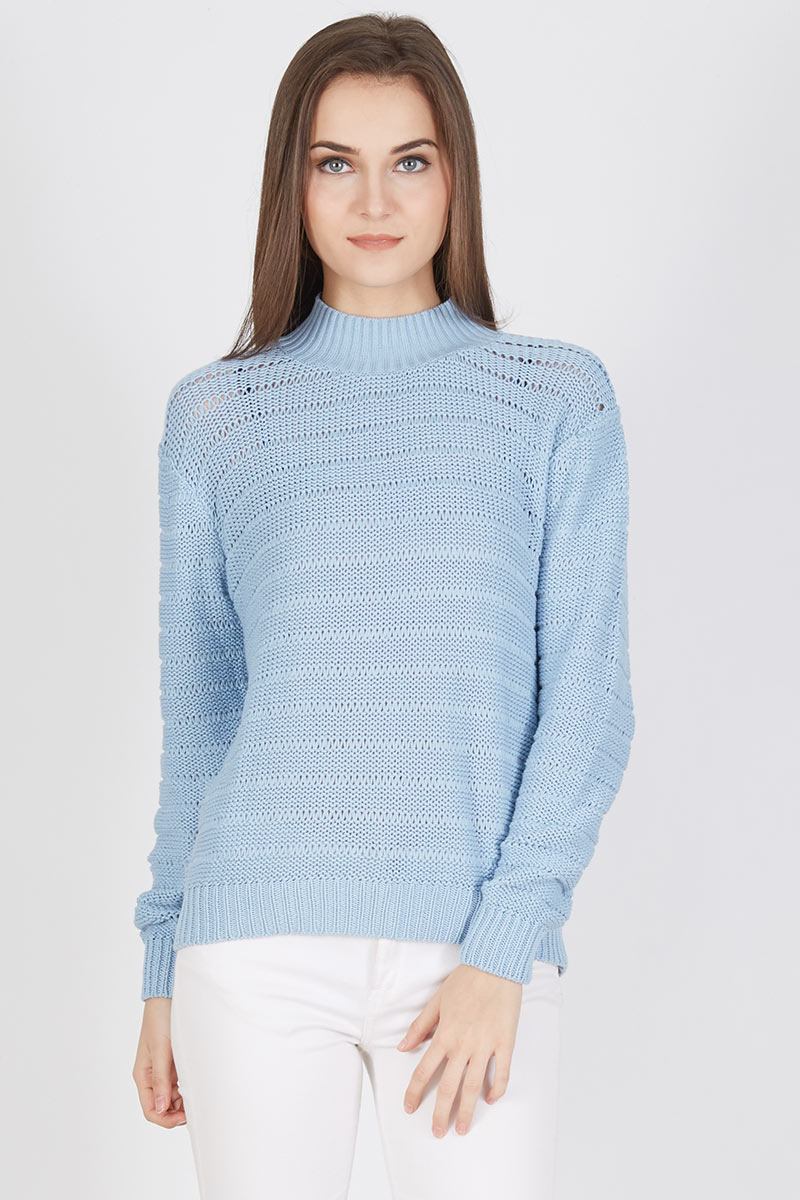 Pavi Chunky Sweater Baby Blue