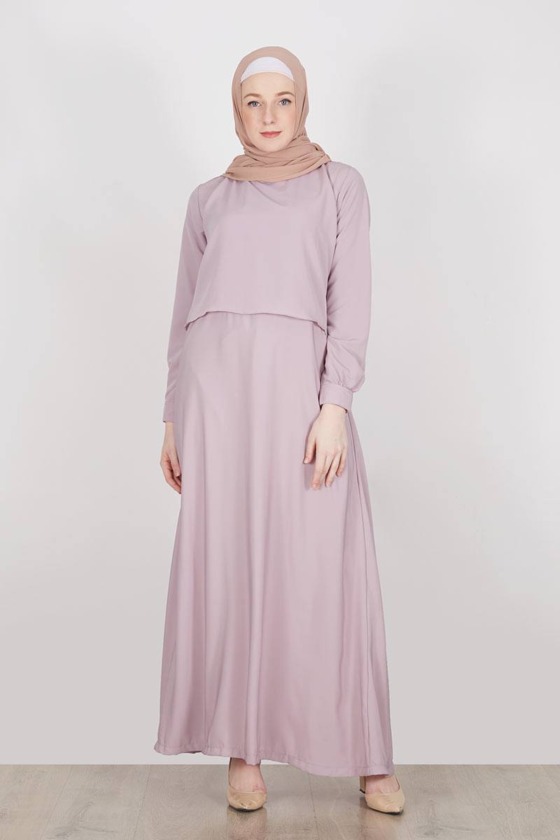 Leona Basic Dress Dusty Purple