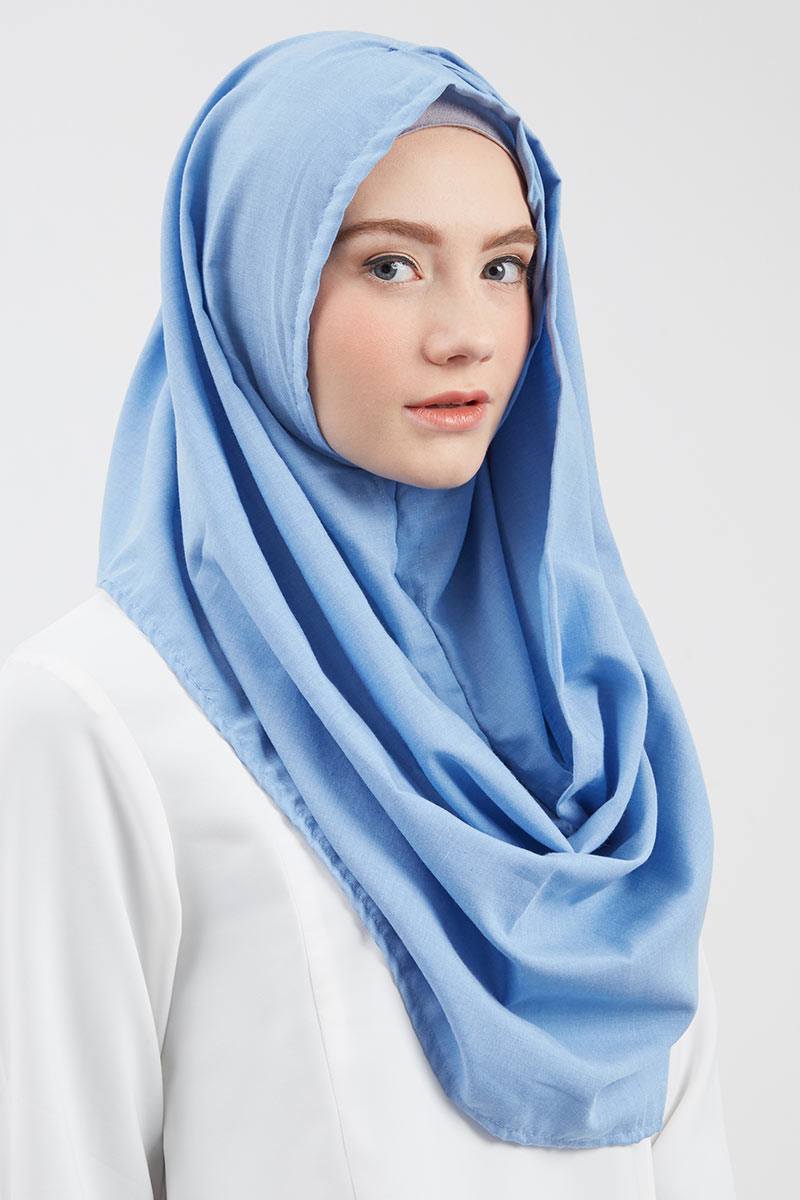 Fikratuha Instant Hijab Blue