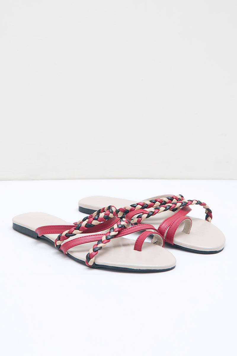 Moonstone Sandals in Red