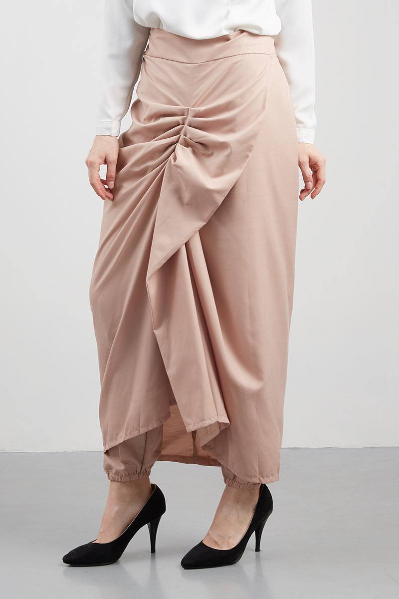 Ethnic Skirt Pants Khaki