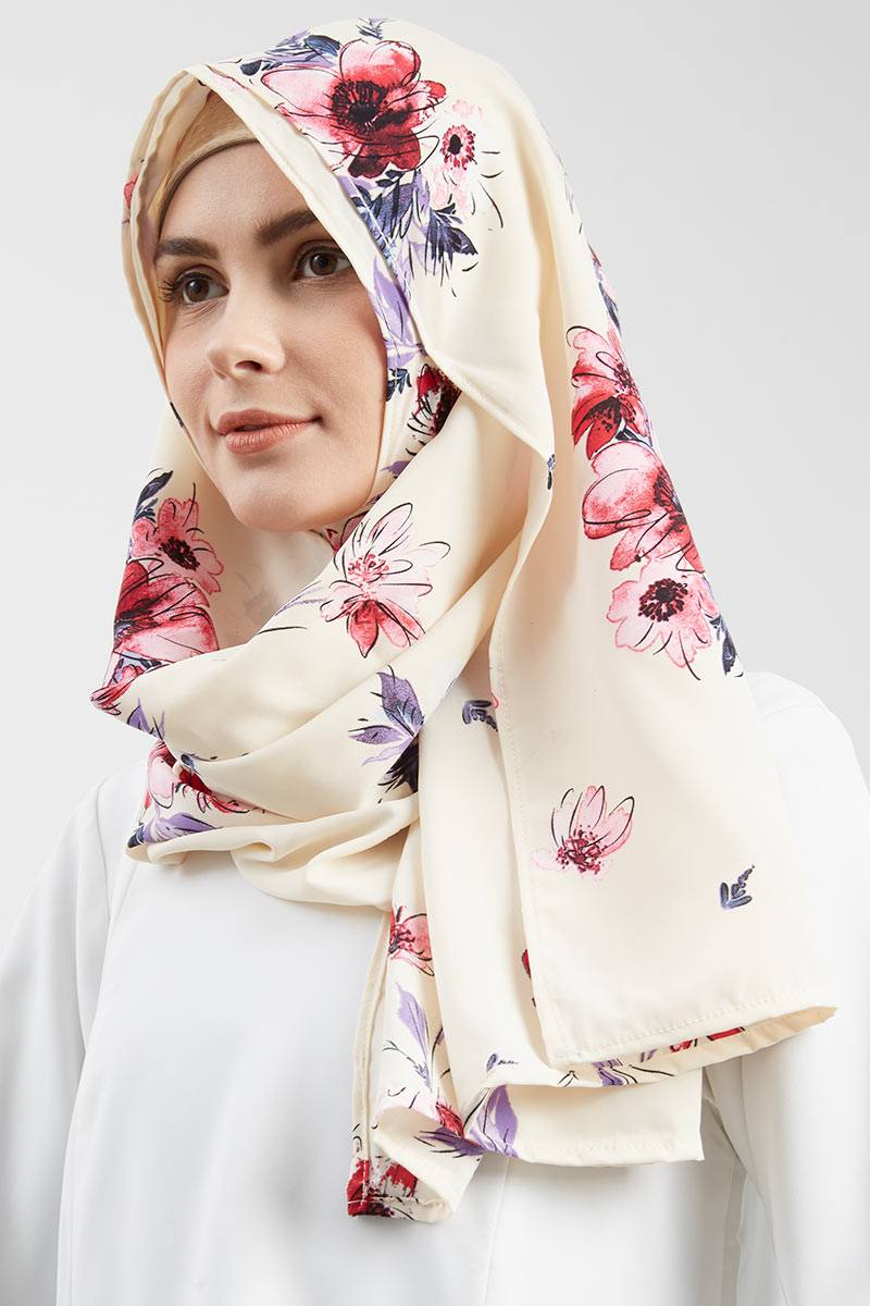 Ella Boutique Flower Hijab Instant Pashmina