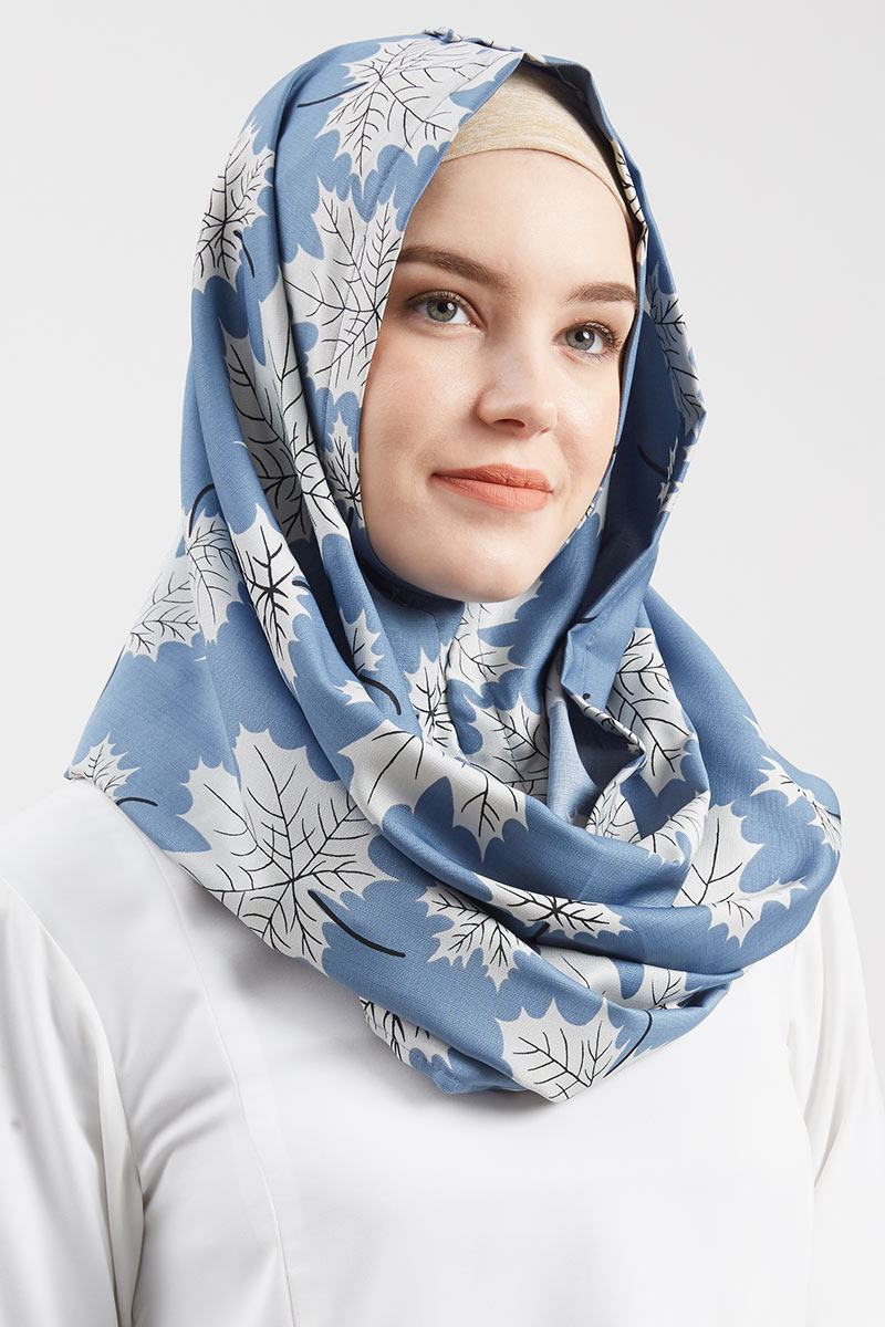 Exclusive For Hijabenka - Aathifa Hijab Instant Blue White