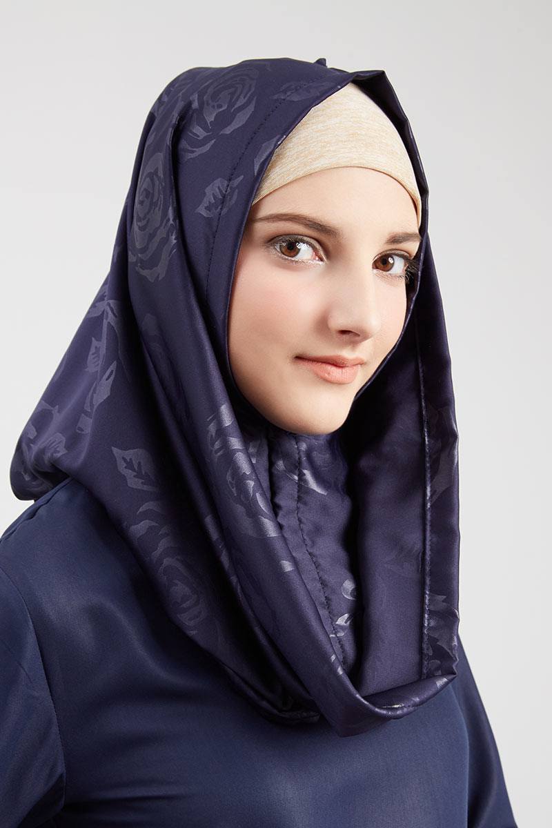 Exclusive For Hijabenka - Aathifa Hijab Instant Emboss Navy