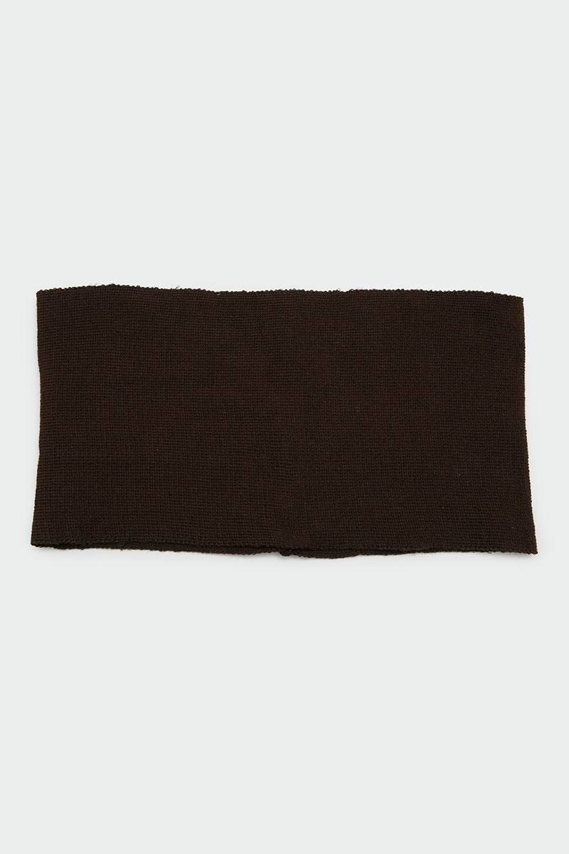 Delia Bandana Knit Zigzag Dark Brown