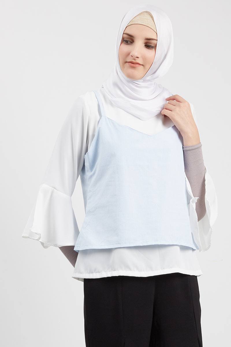 Cospia Double Blouse Light Blue