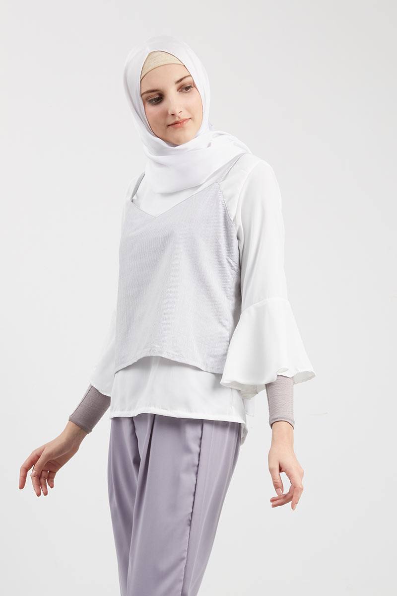 Cospia Double Blouse Grey