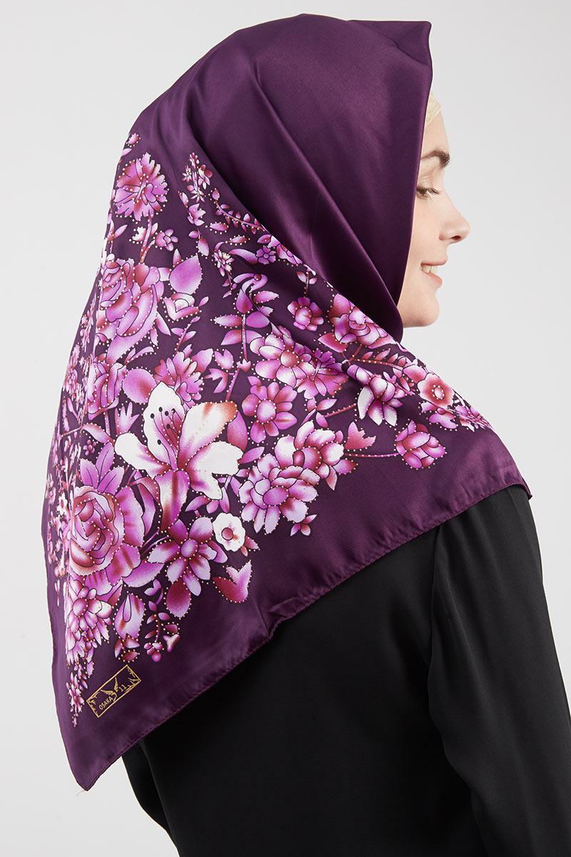 Fatima Square Hijab Purple