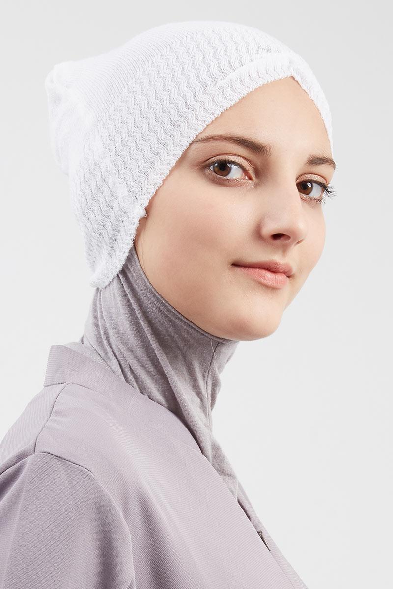 Exlcusive For Hijabenka - Headgear Knitted White