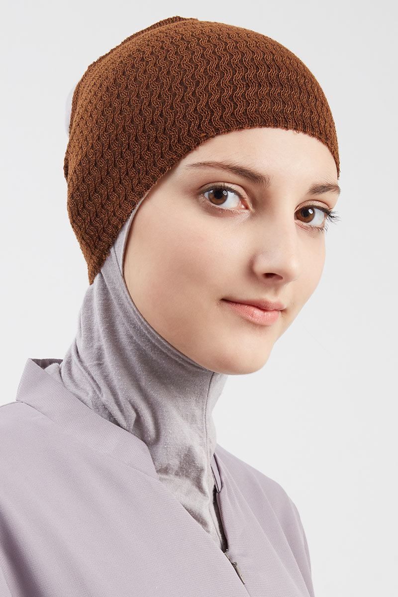 Exlcusive For Hijabenka - Lamia Inner Knitted Brown