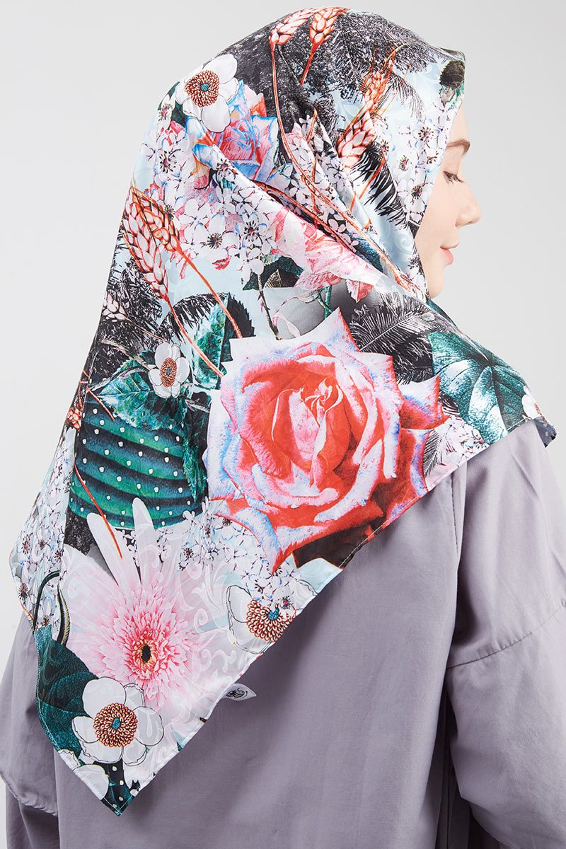 Rousselet Printing Hijab By Cotton Bee - Dusk Sky