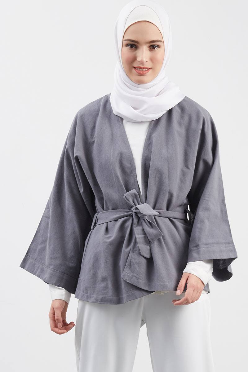 Yuvia Kimono Cardigan Grey