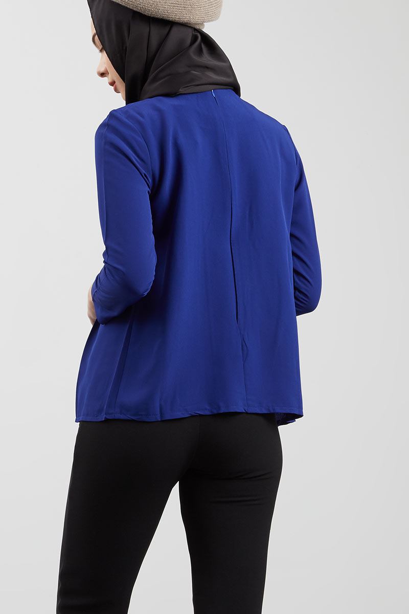 Sell Estella Blue Pleated Top Tops  Hijabenka.com