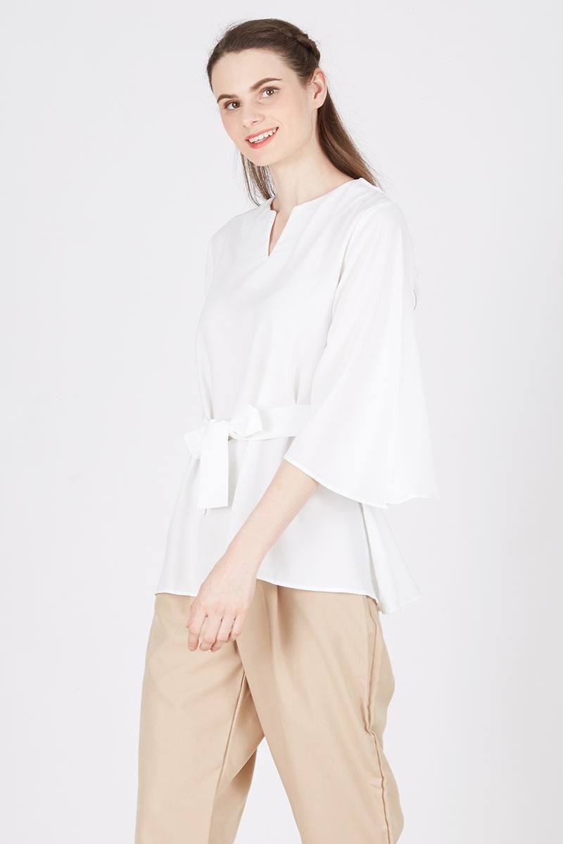 Sell Nyasia Top White Blouse  Berrybenka.com