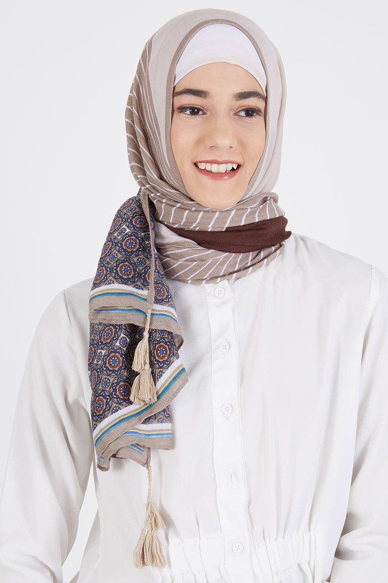 Sell Dafna Pashmina Brown Pashmina Hijabenka com