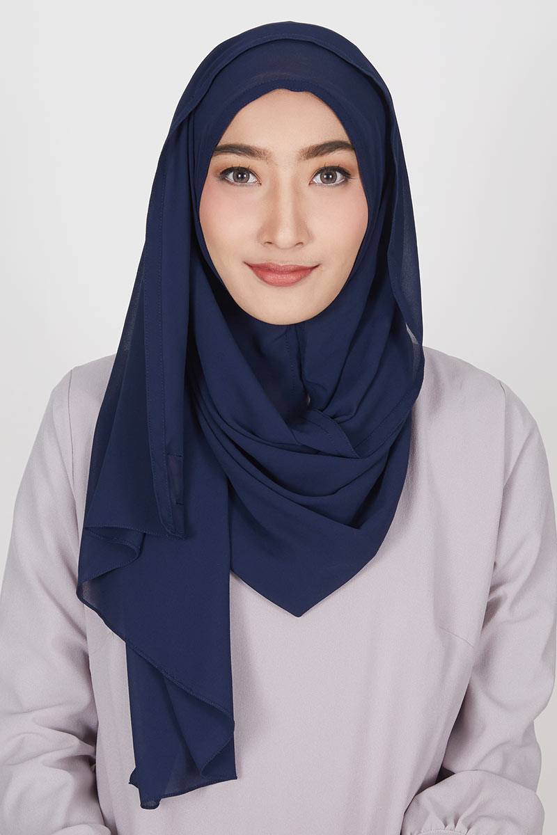 Trend Masa Kini 19 Jilbab  Instan Warna  Navy 