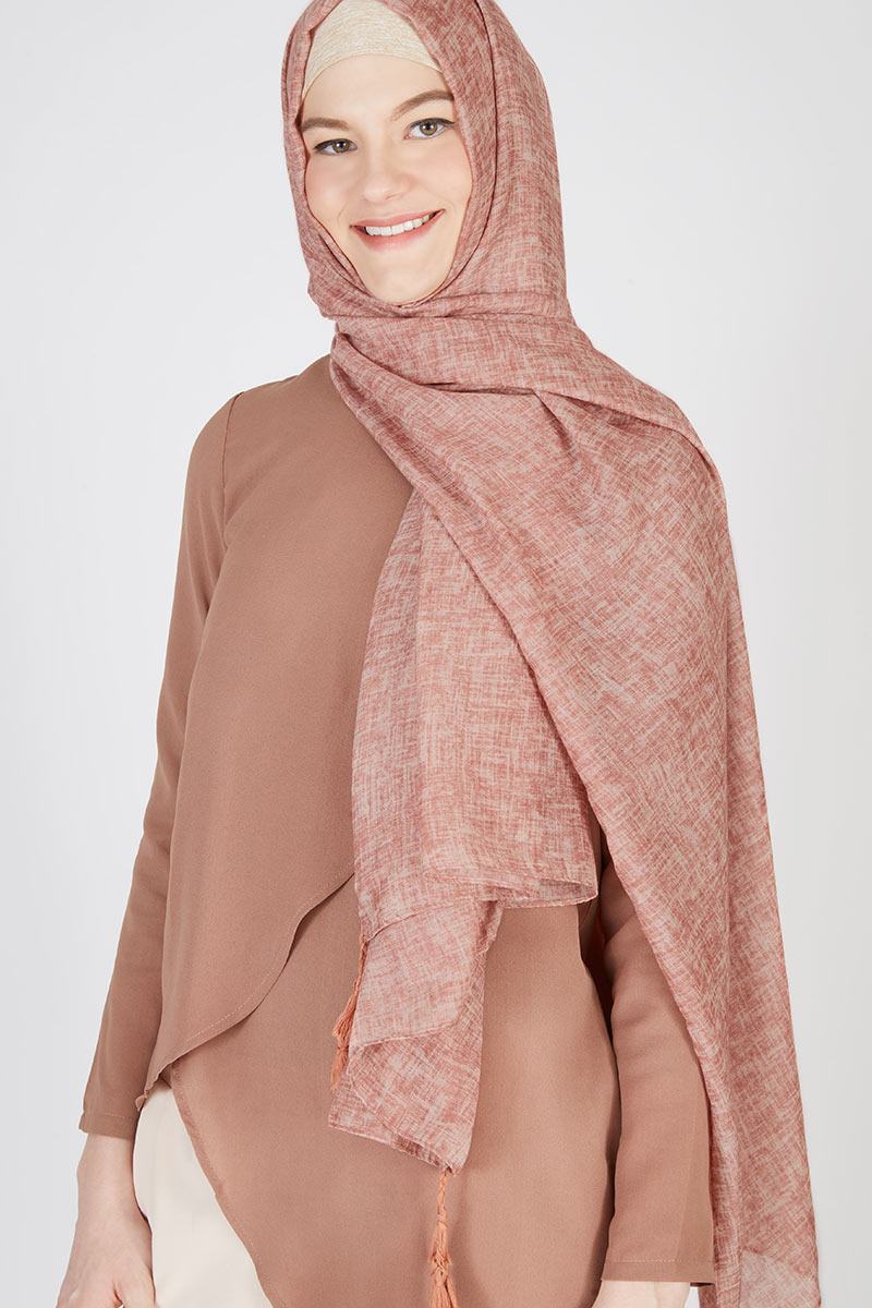 Sell Jade Pashmina Coral Hijab essential Hijabenka com