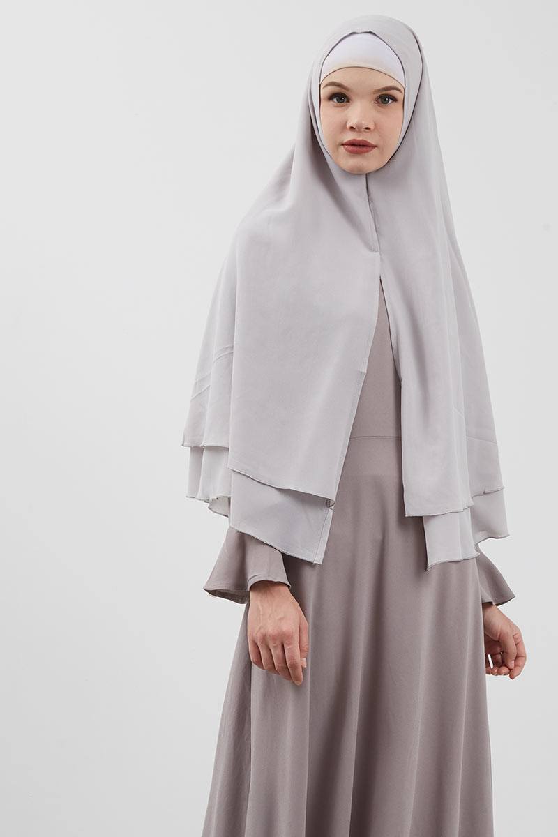 Sell Ina Khimar Grey  Khimar Hijabenka com