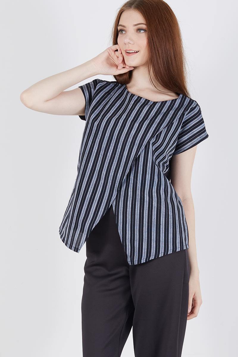 Sell Sancia Cross Over Top Black Lurik Blouse  Berrybenka.com