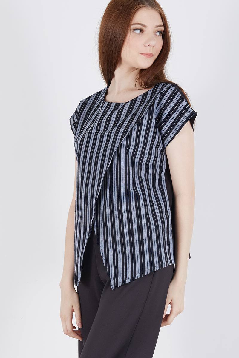 Sell Sancia Cross Over Top Black Lurik Blouse  Berrybenka.com