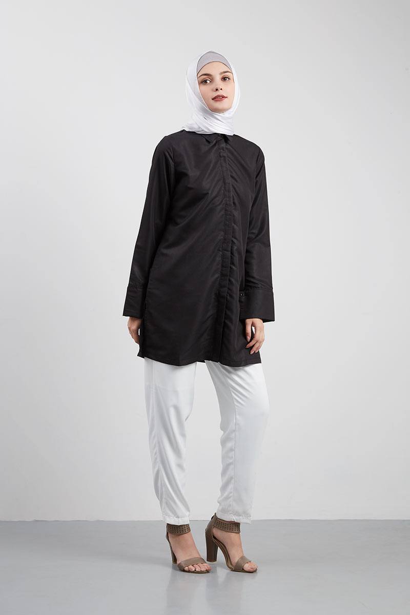 sell slit tunic black tops hijabenka sell slit tunic black tops hijabenka