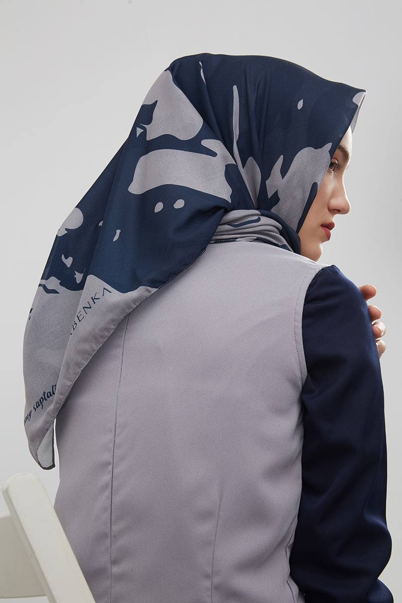 Sell Serambi Mekah Aceh Navy  Square hijab Hijabenka com