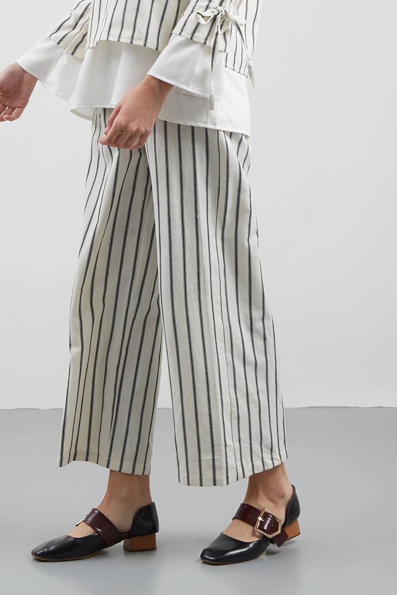 sell wide leg lurik putih hijabenka sell wide leg lurik putih hijabenka