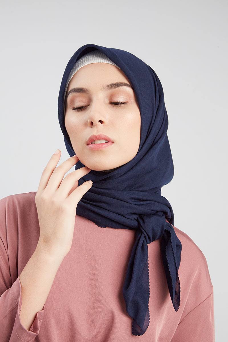 Sell Voal  Square in True Navy Square hijab  Hijabenka com