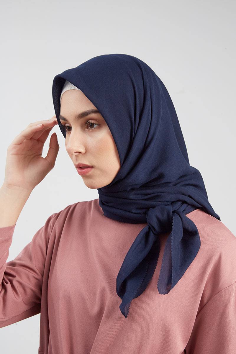 Sell Voal  Square in True Navy Square hijab  Hijabenka com