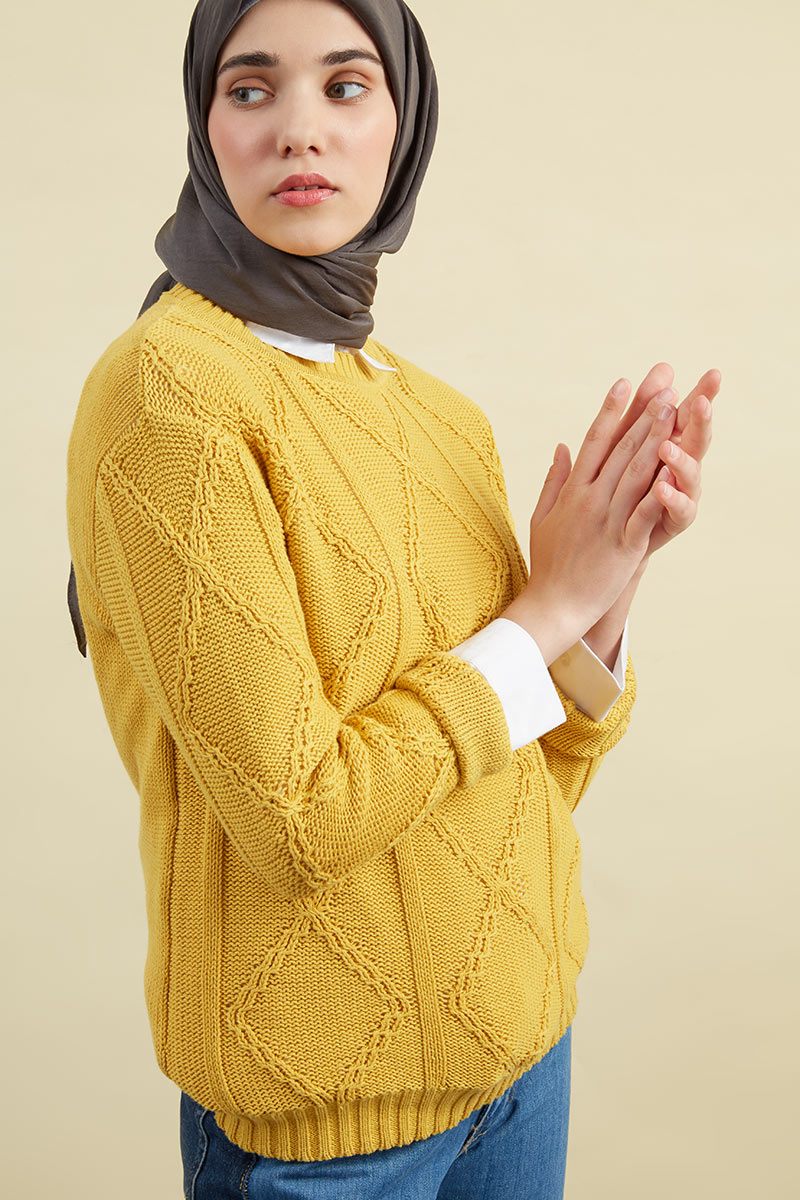 Sell Inadia Sweater Mustard Outerwear Hijabenka com