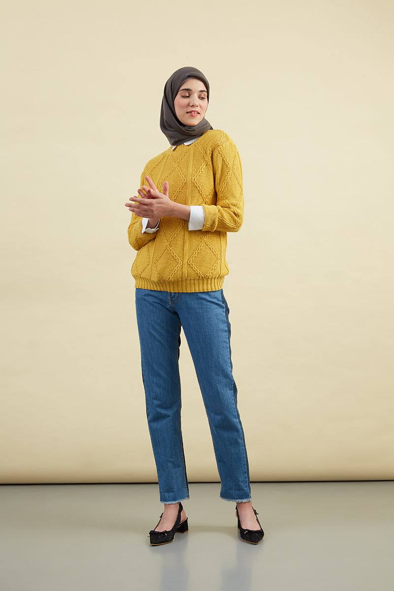 Sell Inadia Sweater Mustard Outerwear Hijabenka com